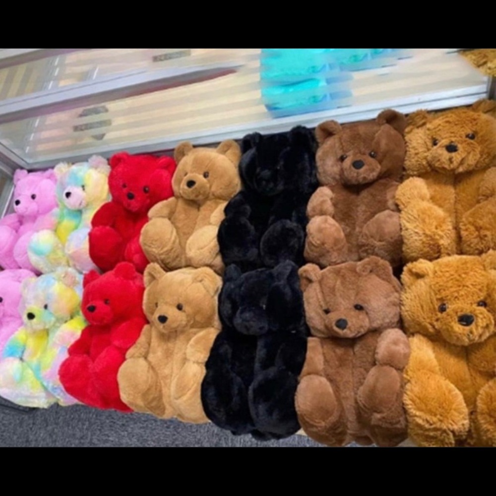 Teddy bear slippers